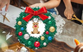 Atelier créatif couronne de Noël
