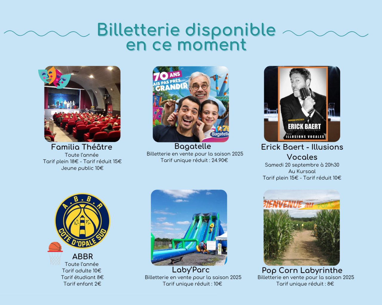 Billetterie du moment